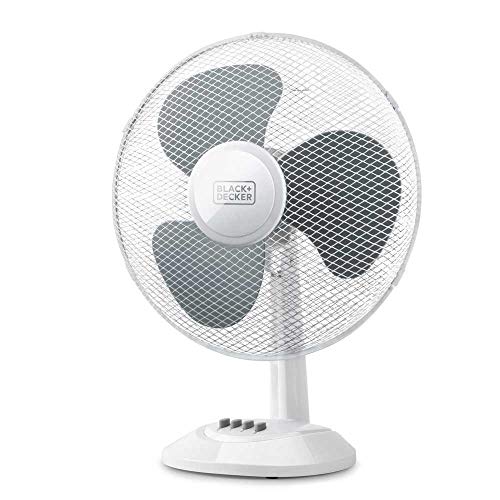 Black+Decker BXEFD42E Tischventilator BXDF42E, 40, Kunststoff Weiß [Energieklasse A] von BLACK+DECKER