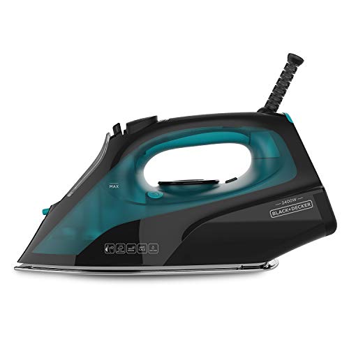 Black+Decker BXIR2403E Dampfbügeleisen, Keramik, Schwarz, 2400W von Black+Decker