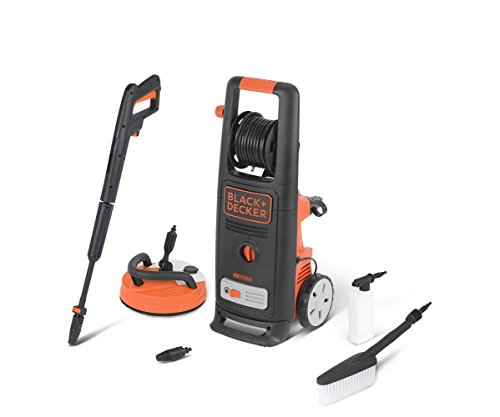 Black+Decker BXPW2000PE Hochdruckreiniger mit Patio Cleaner Deluxe und Feste Bürste (2000 W, 140 bar, 440 l/h) von Black+Decker