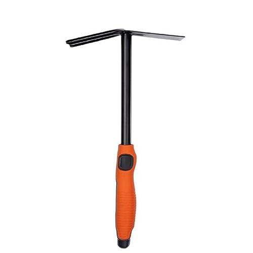 Black+Decker Doppelhacke – 3 Zinken und Ferse – 30 cm – ergonomischer Griff – Schwarz/Orange von Black+Decker