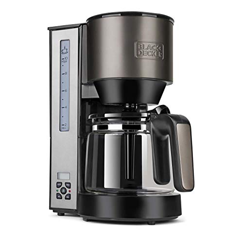 BLACK+DECKER Filterkaffeemaschine | BXCO1000E | 1.000W | 1,25 Liter | Programmierbar | Entnehmbarer und waschbarer Dauerfilter von Black+Decker