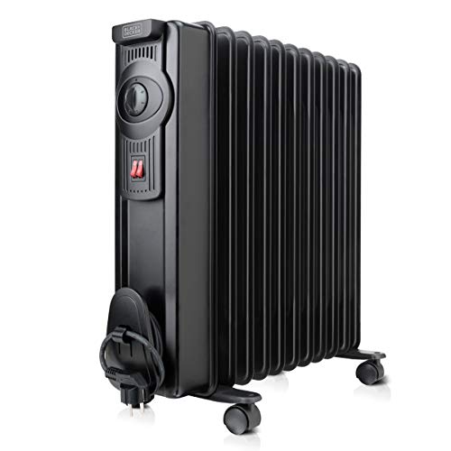 BLACK+DECKER BXRA2300E Öl-Radiator, elegantes Design, 2300W, Schwarz von Black+Decker