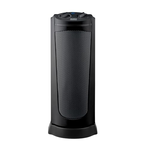 BLACK+DECKER BXSH2002E mobile Keramikheizung, Kunststoff, flach, edles Design, wahlweise Stand-Konvektor oder Wandmontage, Schwarz von BLACK+DECKER
