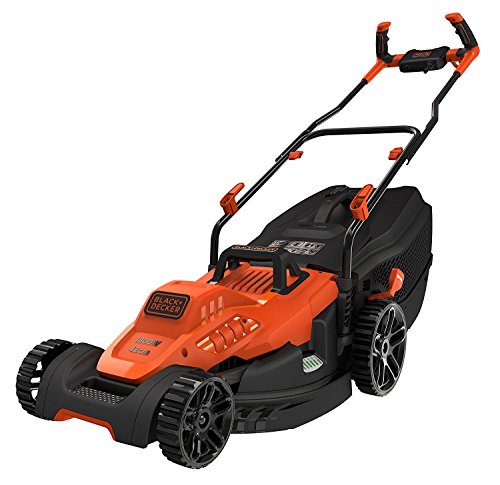 Black+Decker BEMW481BH Elektro-Rasenmäher/ Elektromäher mit Fahrradlenker-Griffdesign, 1800 W, 230 V von Black+Decker