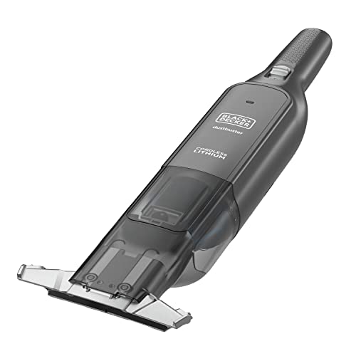 Black+Decker Akku-Handstaubsauger Dustbuster Slim HLVC320B11 (12V, 2.0Ah, beutellos & kabellos, mit integrierter XXL-Saugdüse, inkl. Ladestation, Fugendüse und Polsterbürste) von Black+Decker