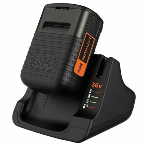 Black+Decker Li-Ion-Ergänzungsakku (2,0Ah, für 36V Geräte inkl. Schnell-Ladegerät, Volle Aufladung in 90min und Ladezustandsanzeige) BDC2A36, schwarz von Black+Decker