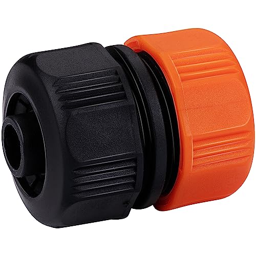 Black+Decker Schlauchverbinder 1/2" - 13 ⌀ MM - Gartenschlauchkupplung - Schwarz/Orange von Black+Decker