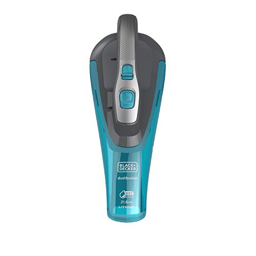 Black+Decker WDA320J-QW Akku Nass-Trocken-Sauger Dustbuster (10.8 V, 2.0Ah 2-in-1, beutellos, saugt Flüssigkeiten und Schmutzpartikel, abnehmbarer Schmutzfangbehälter, inkl. Wandhalterung) von Black+Decker