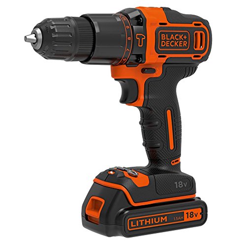 Black + Decker Akkuschrauber, 18 V, schwarz, BDCHD18 von Black+Decker