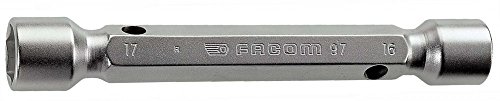 FACOM Doppelter Rohrsteckschlüssel 6 Kant,SW 8x9,Länge 120 mm, 1 Stück, 97.8X9 von Black+Decker