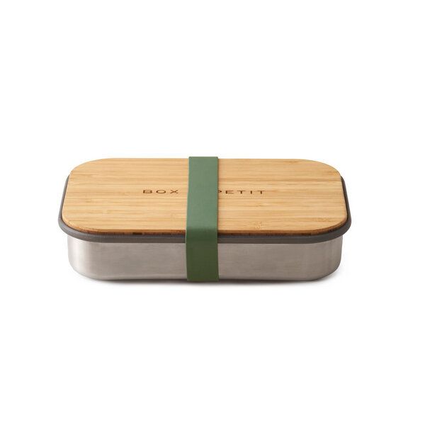 Black + Blum Lunchbox "Sandwich Box" aus Edelstahl mit Bambusdeckel von Black + Blum