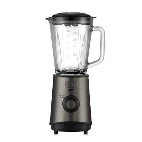 Black+Decker BXJB800E - Standmixer, 800W, 1,5 Liter, Edelstahl, grau von Black+Decker