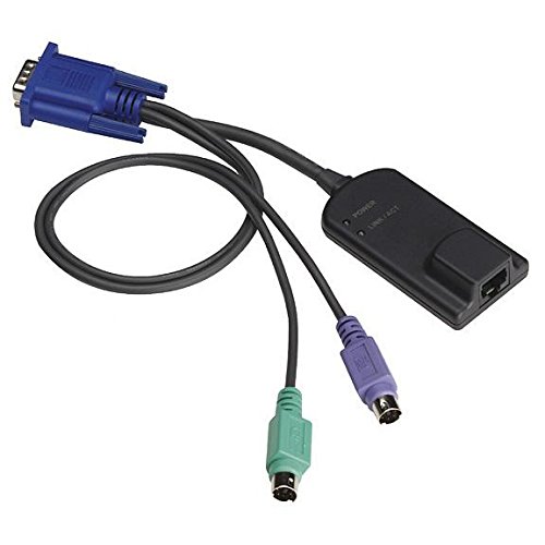 Black Box kv1720 a Kabel für Tastatur, Video und Maus (KVM) Switch – KVM (grau, ABS Synthetik, Kunststoff, 2 x PS/2, VGA, RJ-45, Männlich/Weiblich) von Black Box