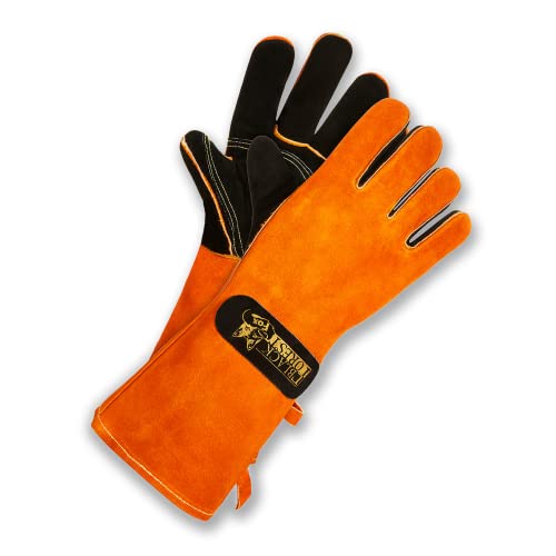 Black Forest Fox Pro 300 Ultra feuerfeste Aramid Kevlar Grillhandschuhe Kamin Ofen Schweißer Handschuhe Pro 300 Orange von Black Forest Fox