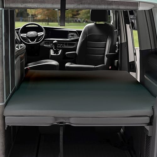 Black Forest Fox Spannbettlaken VW Ocean T7 California Faltbett/Folding Bed Oeko-TEX® VW Ocean T7 California Grau von Black Forest Fox