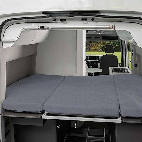 Black Forest Fox Wohnmobil Spannbettlaken Heckbett Hochbett Aufstelldach VW T5 T6 T6.1 Beach Ocean Gran California 600 680 Mercedes Benz Marco Polo (Grau, BFF-VW-GC600-SL-23) von Black Forest Fox