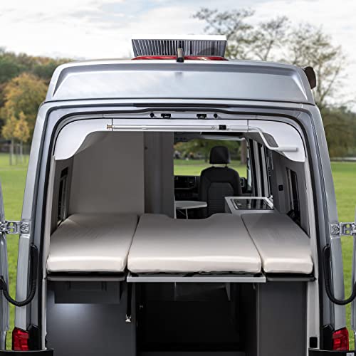 Black Forest Fox Wohnmobil Camper Spannbettlaken Heckbett VW Grand California 600 680 GC 600 Grani (Weiß, BFF-VW-GC600-SL-23) von Black Forest Fox