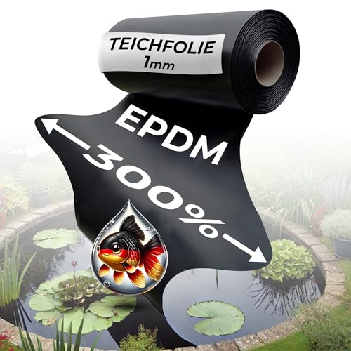 Black Forest Pond Shop - EPDM Teichfolie 4x1m hochelastische langlebige Teichfolie 1mm EPDM Folie 4x1m für Teich Schwimmteich Hochbeet Badeteich von Black Forest Pond Shop