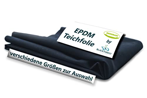 Teichfolie EPDM Folie 3x3m Premium - Schwarz, 0.8mm Dicke - Viele Größen verfügbar (Zuschnitt: 3 x 3 m) - Extrem langlebig & ideal für Ihr Teich sowie Hochbeet - Wasserfest & vielseitig einsetzbar von Black Forest Pond Shop