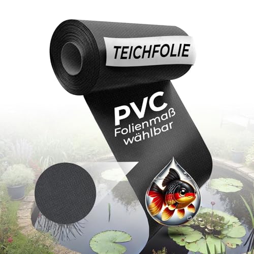 Black Forest Pond Shop Teichfolie 4 x 9 m, PVC 0,50 mm für DIY Teich, Schwimmteich, Gartenteich, Badeteich auch Ideal für Ihr Hochbeet im Garten - Teichfolie 4x9m von Black Forest Pond Shop