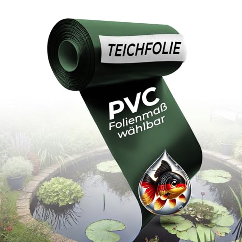 Black Forest Pond Shop Teichfolie olivgrün 6 x 2 m - Made in Germany - Teichfolie 1mm -Premium DIY PVC grün 1mm, Teichfolie 6x2m von Black Forest Pond Shop