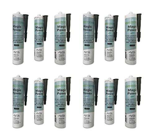 Magic Power Kleber für Teichfolie Reparatur und Abdichtung - Ideal für EPDM und PVC - DIY Teichzubehör - 12 x 290 ml von Black Forest Pond Shop