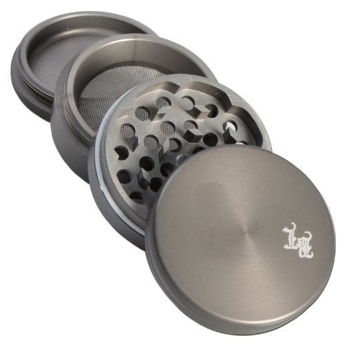 Alugrinder CNC Black Leaf Grinder 4-tlg abriebfrei Ø56mm H35mm Siebgrinder - PatchouliWorld von Black Leaf