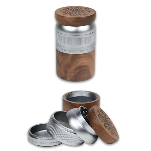Black Leaf Alu/Walnuss Grinder 5-tlg. (Silber) von Black Leaf