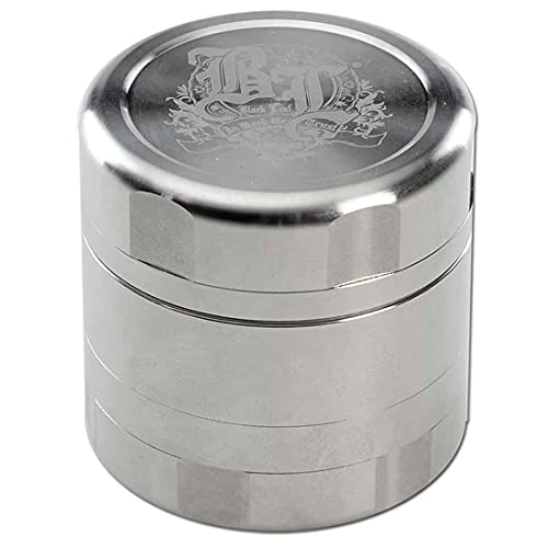 Black Leaf BL Deluxe Grinder 5-teilig Ø 59mm | hochwertiger Crusher aus rostfreiem Stahl | Premium Grinder mit Jeansbeutel und Bambus Box | Höhe 56mm von Black Leaf