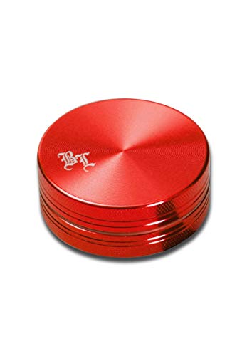 Black Leaf Diamond Aluminium-Grinder 2-teilig Ø 40/37mm | hochwertiger Aluminium beschichteter Crusher | Premium Grinder mit Diamantschliff Zähnen | rot von Black Leaf