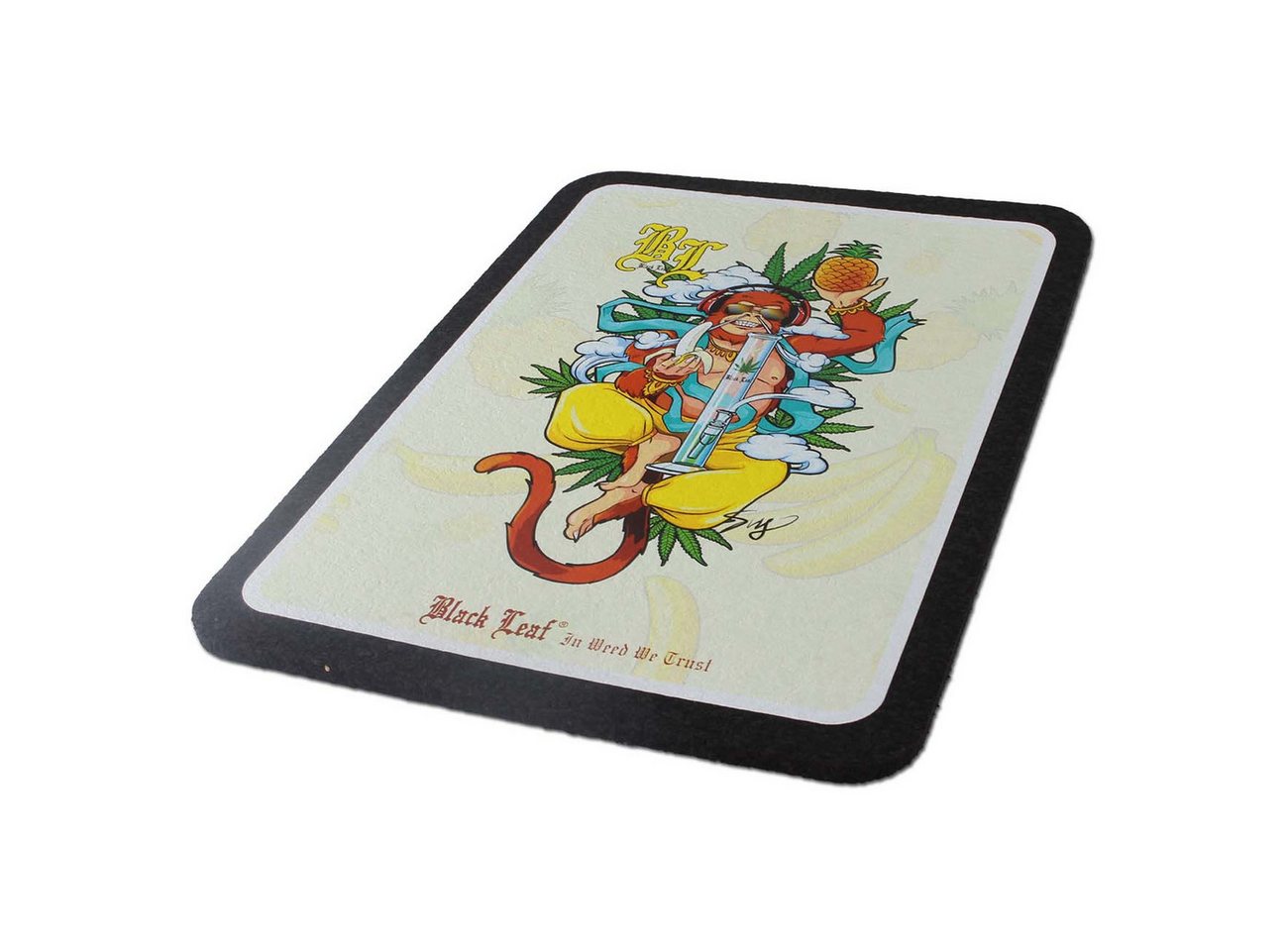 Black Leaf Glasuntersetzer Black Leaf Gummi Unterlage "Dab Mat", rutschfest, 100% recyceltes Gummi, 250x350x7mm von Black Leaf