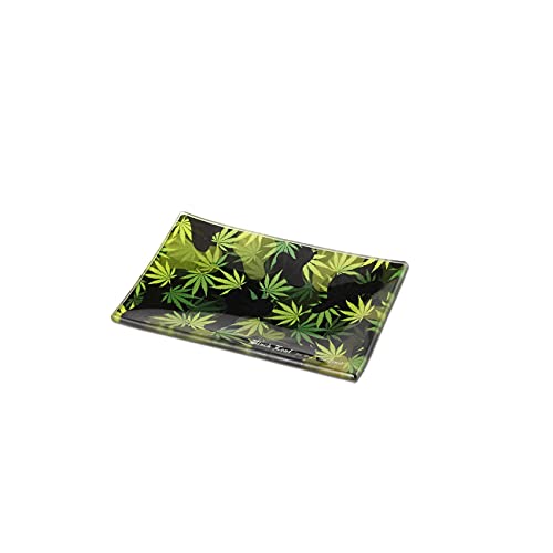 Black Leaf Rolling Tray Camo | Mixing Tray aus Glas | BAU-Unterlage 150x100mm | Glastablett zum Bauen von Black Leaf