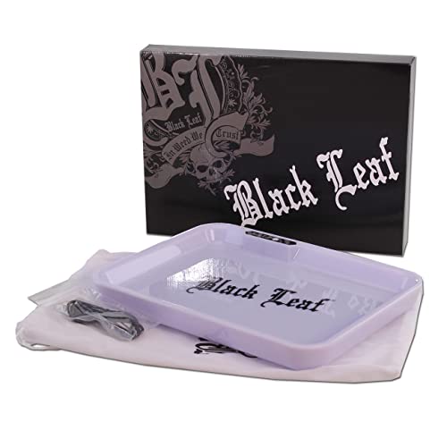 Black Leaf Rolling Tray LED weiß | Mixing Tray BAU-Unterlage 279x209x34mm | Kunststofftablett zum Bauen von Black Leaf