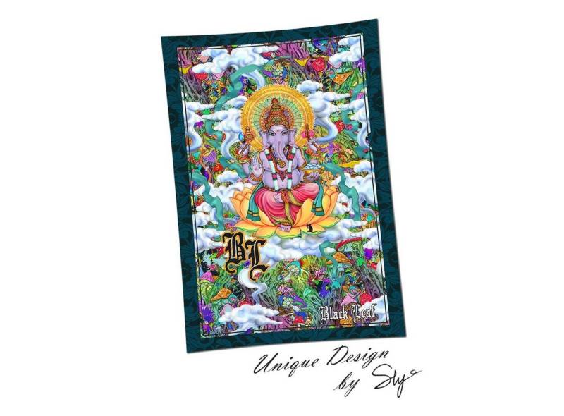 Black Leaf Wandteppich Tuch / Wandbehang 'Ganesha', 100% Baumwolle von Black Leaf