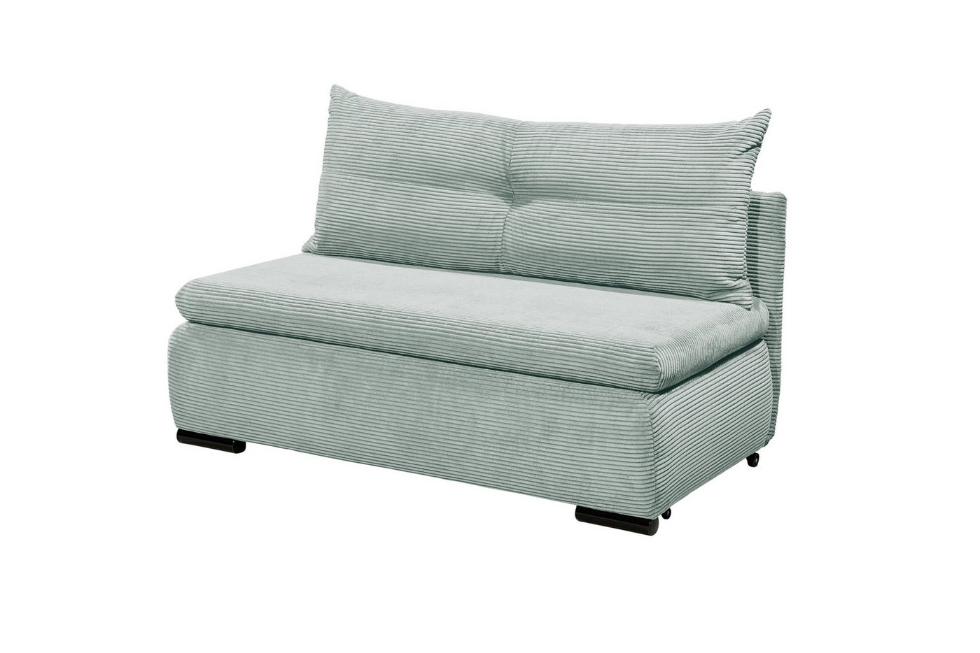 Black Red White Schlafsofa Liegefläche 200x150cm, cord sage - 153x75x83 (BxHxT) von Black Red White