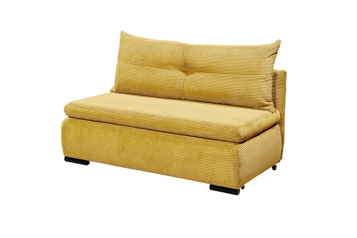 Black Red White Schlafsofa Liegefläche 200x150cm, in mustard - 153x75x83 (BxHxT) von Black Red White