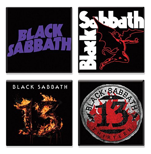 Black Sabbath Band Logo 13 Various Designs offiziell 4 x Kühlschrankmagnet Gift von Black Sabbath