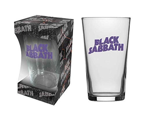 Black Sabbath Pint Glass Classic Purple Band Logo Nue offiziell Boxed One Size von Black Sabbath