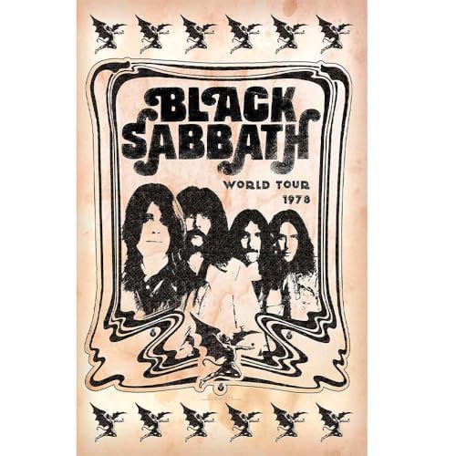 Razamataz BLACK SABBATH FLAGGE FAHNE NEVER SAY DIE WORLD TOUR 1978 POSTERFLAGGE STOFF von Black Sabbath