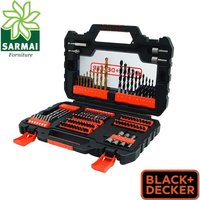 Black+Decker Bit- und Bohrer-Set Bohrerbits Schrauberbits Stecknussset 104-tlg von Black & Decker