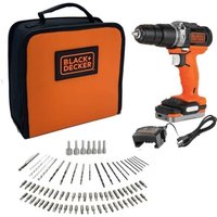 Akku-Bohrschrauber mit Schlagfunktion, kabellos, 12 V + 80 Zubehörteile + 1 Akku 1,5 Ah + 1 Transporttasche – BLACK+DECKER – BDCHD12S1A-QW Akku-Bohrschrauber mit Schlagfunktion, kabellos, 12 V + 80 Zubehörteile + 1 Akku 1,5 Ah + 1 Transporttasche – BLACK+DECKER – BDCHD12S1A-QW von Black & Decker