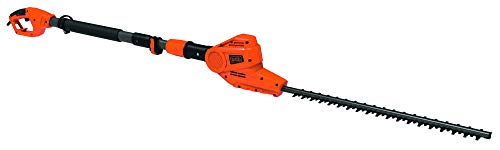 Black+Decker Elektro-Stabheckenschere (550W, Schwertlänge 51 cm, Schnittstärke 22 mm, Reichweite 4m, Hecken schneiden ohne Leiter, inkl. Messerschutzhülle + Schultertragegurt) PH5551 von Black+Decker