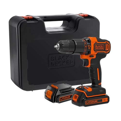 BLACK+DECKER 18V Bohrhammer, 2 Gänge, 2x 2Ah Akkus, 400mA Ladegerät, Kit Box, BDCHD18KB2-QW BLACK+DECKER 18V Bohrhammer, 2 Gänge, 2x 2Ah Akkus, 400mA Ladegerät, Kit Box, BDCHD18KB2-QW von BLACK+DECKER
