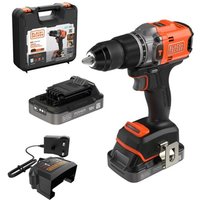 Black&decker - black+decker Werkzeug - 18V Akku-Schlagbohrmaschine, 2x 2,0 Ah Li-Ion Akku, Ladegerät BLD683D2XK-QW von Black & Decker
