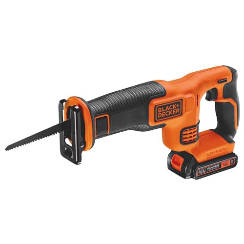 BLACK + DECKER BDCR18E1-QW Akku-Säbelsäge - 1 Batterie - 1 140-mm-Klinge - 18V von Black+Decker