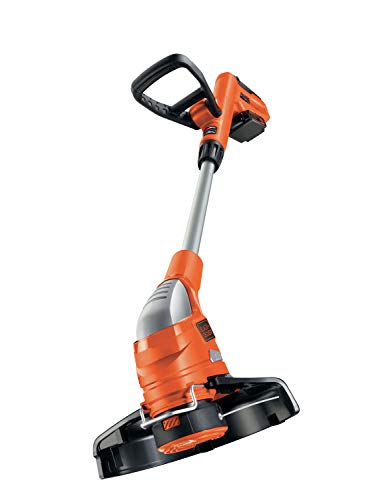 Black+Decker Akku-Rasentrimmer (18V 2,0Ah Li-Ion, Schnittbreite 23 cm, Zweithandgriff, Kantenschneidfunktion, E-Drive, Teleskopstiel, inkl. Akku und Ladegerät) GLC1823L20 von Black+Decker