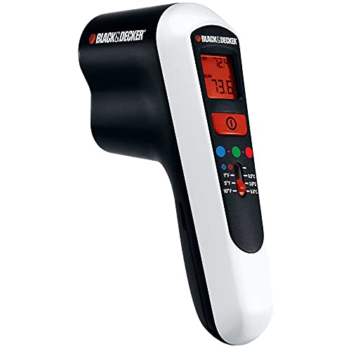 Black+Decker Li Ion Energiespar Detektor 9V / Infrarot Thermometer & Thermodetektor mit LCD-Display & LED-Signallicht zum Beheben von Isolierschwachstellen / TDL100 von Black+Decker