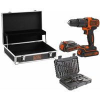 Black&decker - Black+Decker Akku 2-GANG Schlagbohrschrauber Schraubendreher 40Nm 1,5Ah 18V 21000 S/Min inkl. 2 Akkus, 32tlg. Zubehörset im von Black & Decker