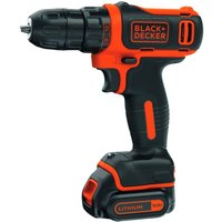 Black&decker - Black+Decker Akku Bohrschrauber Schraubendreher 26Nm 1,5Ah 10.8V kompakt inkl. 2 Akkus - BDCDD12B von Black & Decker