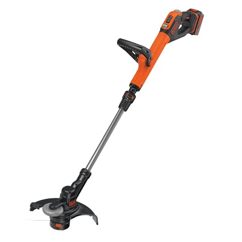 Black+Decker Akku-Rasentrimmer (Powercommand EasyFeed, 18V 4,0Ah, inkl. Akku und Ladegerät, 30 cm Schnittbreite, für größere Flächen) STC1840EPC von Black+Decker